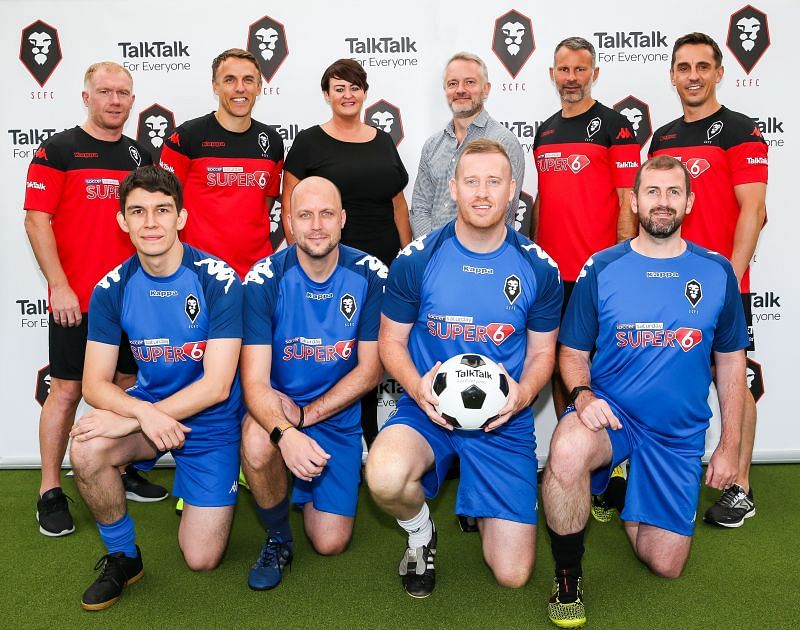 Salford City's co-owners, the class of '92 playing a friendly